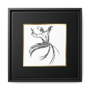 Sufi Dancer Matte Canvas, Framed (Multi-color)